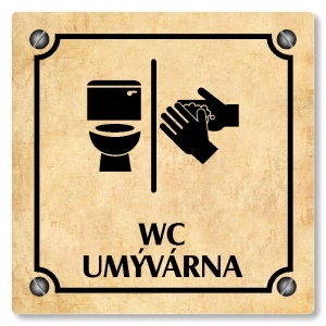 WC, umývárna, 100x100mm, pergamen, Kansas